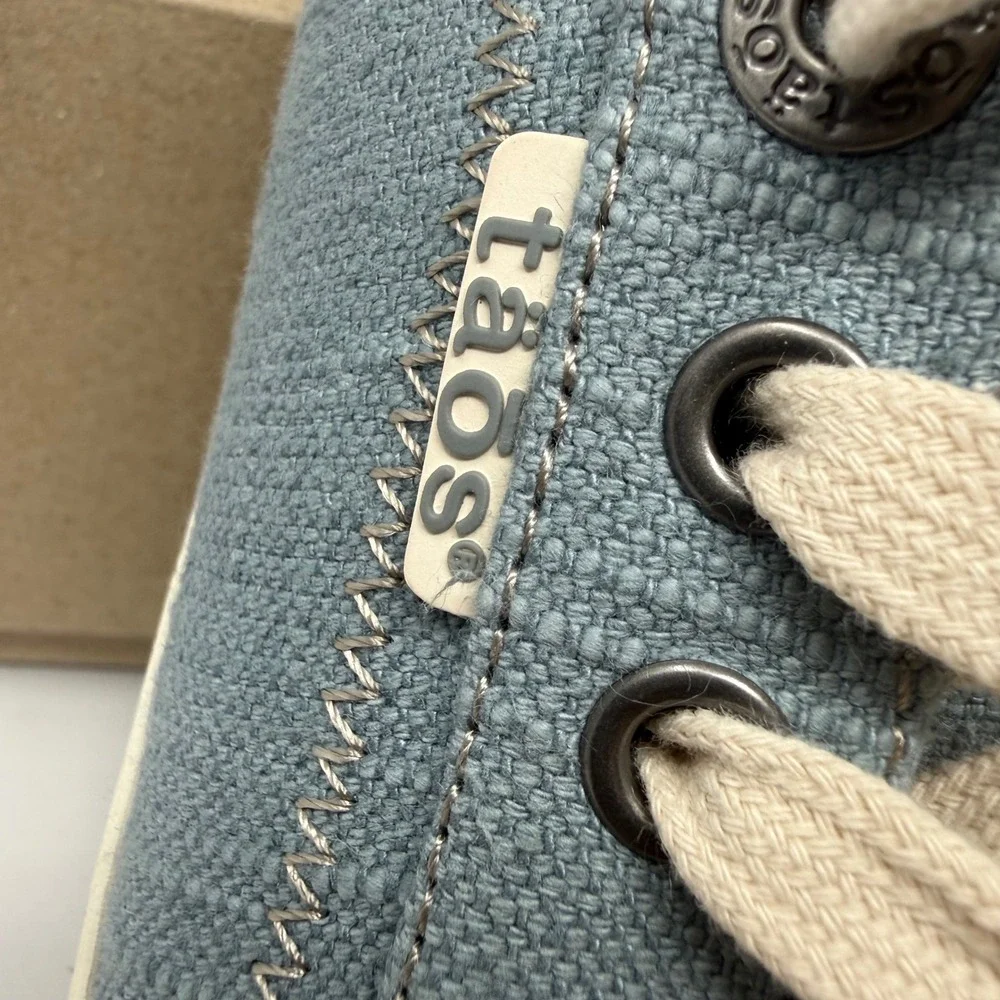 Taos Star Lake Blue Hemp Canvas Sneakers Womens 7 STA-12844 Low Top Shoes
